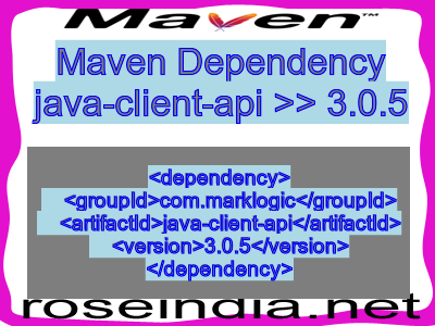 Maven dependency of java-client-api version 3.0.5