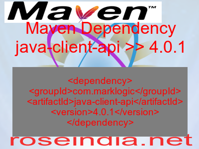 Maven dependency of java-client-api version 4.0.1