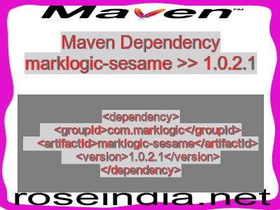 Maven dependency of marklogic-sesame version 1.0.2.1