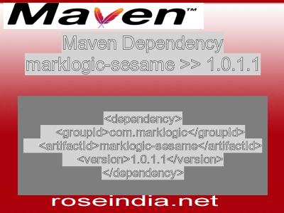 Maven dependency of marklogic-sesame version 1.0.1.1