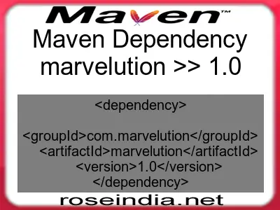 Maven dependency of marvelution version 1.0