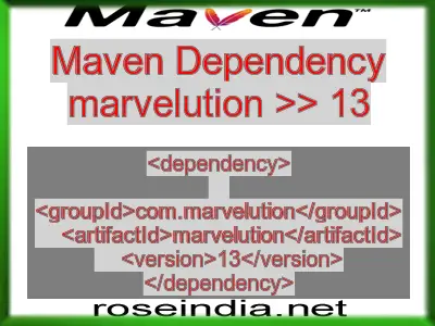 Maven dependency of marvelution version 13