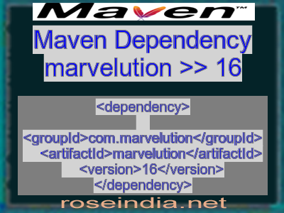 Maven dependency of marvelution version 16