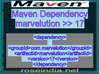 Maven dependency of marvelution version 17