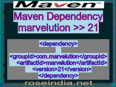 Maven dependency of marvelution version 21