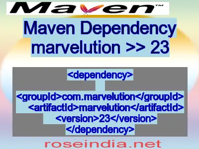 Maven dependency of marvelution version 23