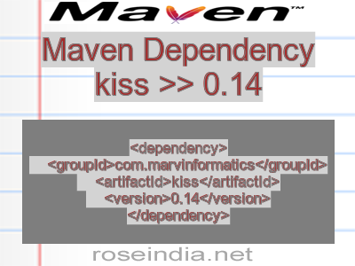 Maven dependency of kiss version 0.14