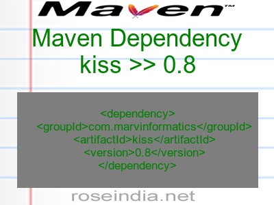Maven dependency of kiss version 0.8