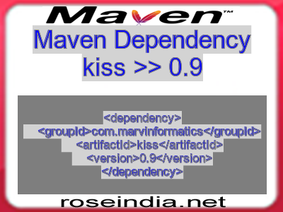 Maven dependency of kiss version 0.9