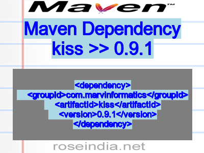 Maven dependency of kiss version 0.9.1