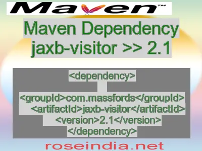 Maven dependency of jaxb-visitor version 2.1