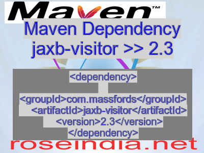 Maven dependency of jaxb-visitor version 2.3
