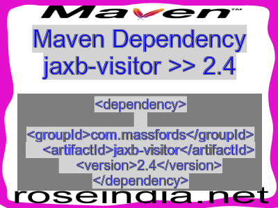 Maven dependency of jaxb-visitor version 2.4