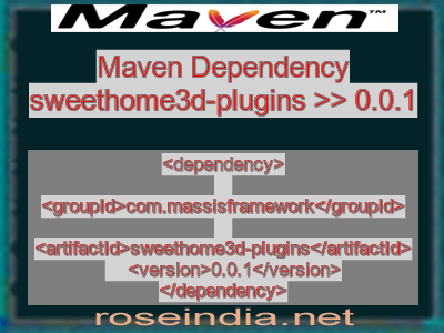Maven dependency of sweethome3d-plugins version 0.0.1