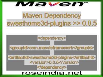 Maven dependency of sweethome3d-plugins version 0.0.5