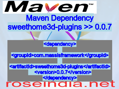 Maven dependency of sweethome3d-plugins version 0.0.7