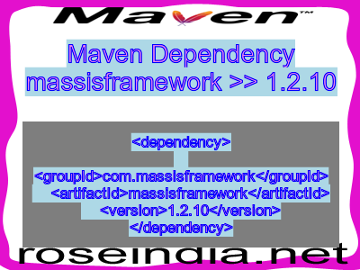 Maven dependency of massisframework version 1.2.10