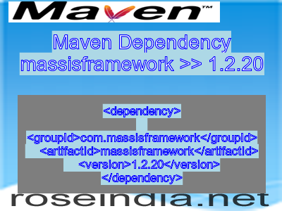 Maven dependency of massisframework version 1.2.20