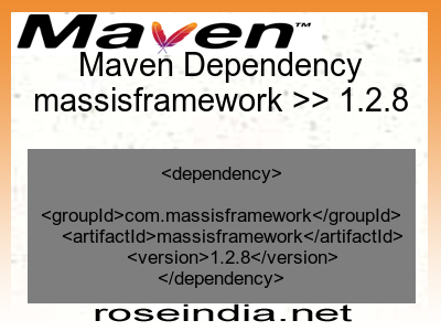 Maven dependency of massisframework version 1.2.8