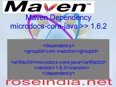 Maven dependency of microdocs-core-java version 1.6.2