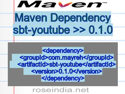 Maven dependency of sbt-youtube version 0.1.0