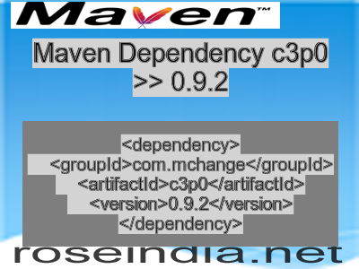 Maven dependency of c3p0 version 0.9.2
