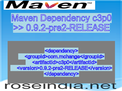 Maven dependency of c3p0 version 0.9.2-pre2-RELEASE