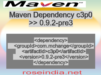 Maven dependency of c3p0 version 0.9.2-pre3