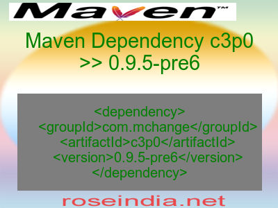 Maven dependency of c3p0 version 0.9.5-pre6