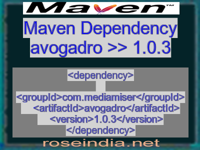 Maven dependency of avogadro version 1.0.3
