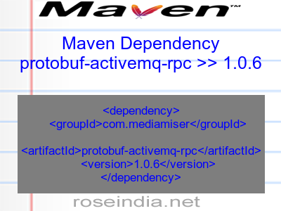 Maven dependency of protobuf-activemq-rpc version 1.0.6