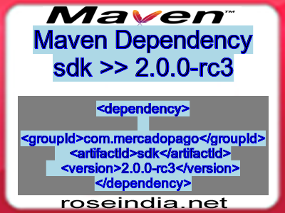 Maven dependency of sdk version 2.0.0-rc3
