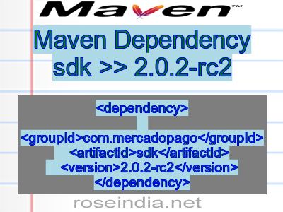 Maven dependency of sdk version 2.0.2-rc2