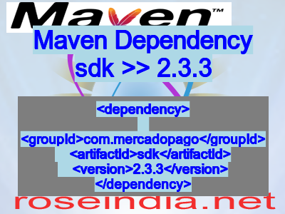 Maven dependency of sdk version 2.3.3