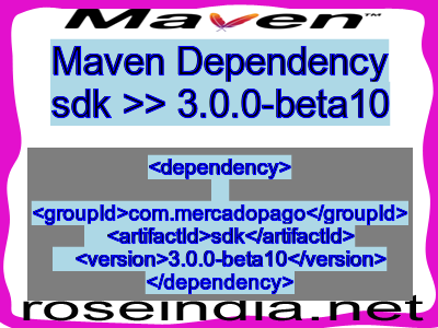 Maven dependency of sdk version 3.0.0-beta10