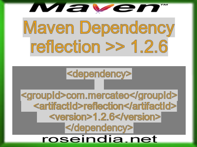 Maven dependency of reflection version 1.2.6