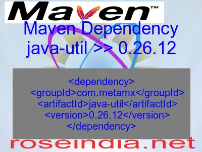 Maven dependency of java-util version 0.26.12
