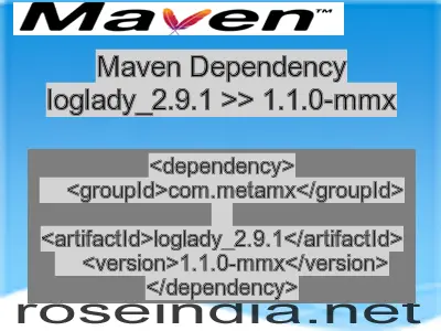 Maven dependency of loglady_2.9.1 version 1.1.0-mmx