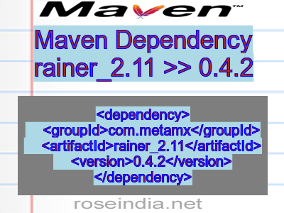 Maven dependency of rainer_2.11 version 0.4.2