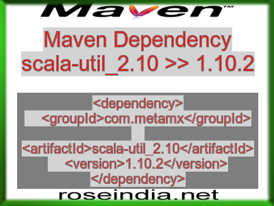 Maven dependency of scala-util_2.10 version 1.10.2