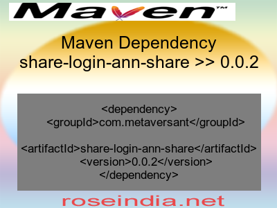 Maven dependency of share-login-ann-share version 0.0.2