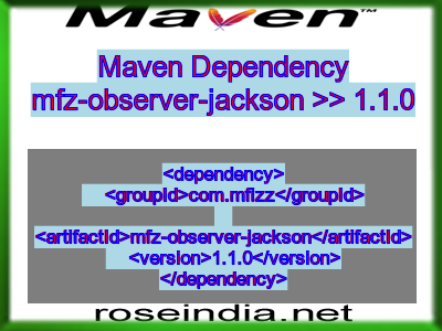 Maven dependency of mfz-observer-jackson version 1.1.0