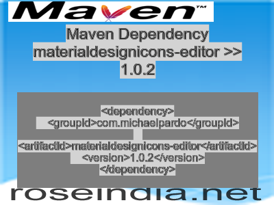 Maven dependency of materialdesignicons-editor version 1.0.2