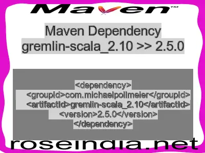 Maven dependency of gremlin-scala_2.10 version 2.5.0
