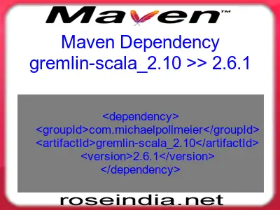 Maven dependency of gremlin-scala_2.10 version 2.6.1