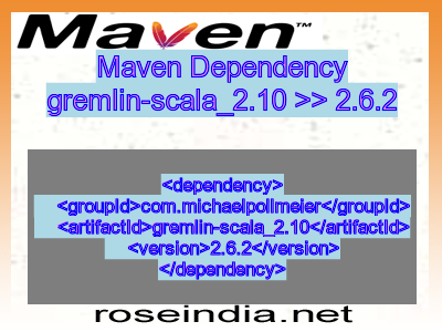 Maven dependency of gremlin-scala_2.10 version 2.6.2