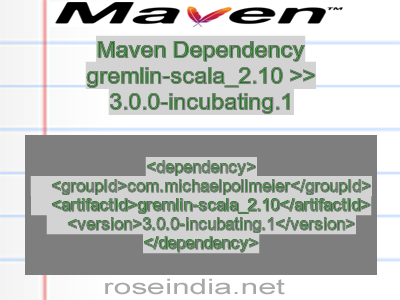 Maven dependency of gremlin-scala_2.10 version 3.0.0-incubating.1