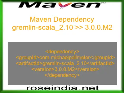 Maven dependency of gremlin-scala_2.10 version 3.0.0.M2