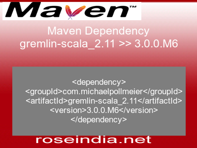Maven dependency of gremlin-scala_2.11 version 3.0.0.M6