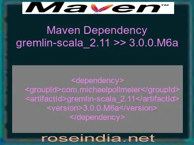 Maven dependency of gremlin-scala_2.11 version 3.0.0.M6a